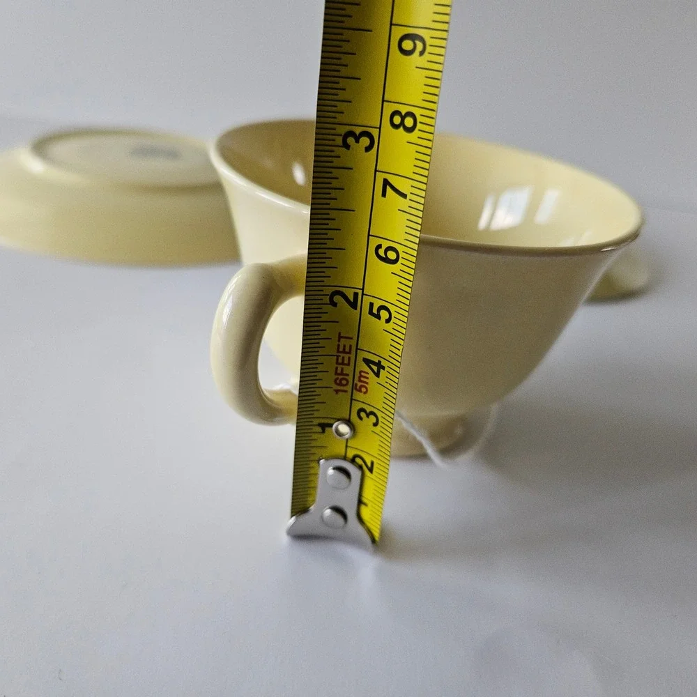 Lu-ray Pastels Persian Cream Cup & 2 Saucer Set Taylor Smith Taylor Vintage